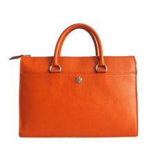 Load image into Gallery viewer, Hermes Briefcases H2097 Briefcase Cow Leather Orange Handbag
