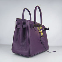 Load image into Gallery viewer, Hermes Birkin 30cm Togo leather Handbags purple golden
