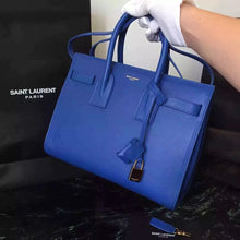 Load image into Gallery viewer, Yves Saint Laurent Small Sac De Jour Bag In Blue Leather
