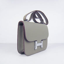 Load image into Gallery viewer, Hermes Constance Cowskin Leather Bag H017 Khaki silver
