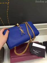 Load image into Gallery viewer, Yves Saint Laurent Medium Monogramme Tassel Bag In Blue Calfskin
