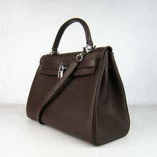 Load image into Gallery viewer, Hermes Kelly 32cm Togo Leather 6108 Dark Coffee Silver
