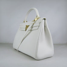 Load image into Gallery viewer, Hermes Kelly 32cm Togo Leather Handbag 6108 White Golden
