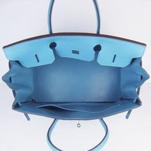 Load image into Gallery viewer, Hermes Birkin 35cm Togo Leather Handbags 6099 Light Blue Golden
