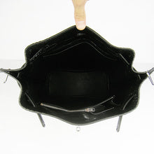 Load image into Gallery viewer, Hermes Crocodile Vein Shoulder Bag H2804 Black Silver
