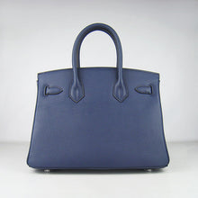 Load image into Gallery viewer, Hermes Birkin 30cm Togo Leather Handbags Dark Blue Silver
