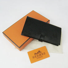 Load image into Gallery viewer, Hermes Wallet H015 Wallet Cow Leather Black
