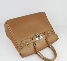 Load image into Gallery viewer, Hermes Birkin 35cm Togo Leather Handbags Light Coffee Silver
