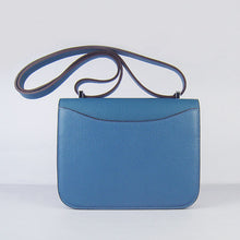 Load image into Gallery viewer, Hermes Constance Cowskin Leather Bag H017 blue silver
