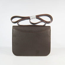 Load image into Gallery viewer, Hermes Constance Cowskin Leather Bag H017 dark coffee silver
