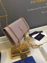 Load image into Gallery viewer, Yves Saint Laurent Medium Monogramme Tassel Bag In Grey Calfskin
