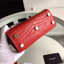 Load image into Gallery viewer, Yves Saint Laurent Nano Sac De Jour Croc Embossed Red Bag
