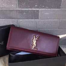 Load image into Gallery viewer, Yves Saint Laurent Burgundy Classic Monogramme Clutch Bag
