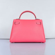 Load image into Gallery viewer, Hermes Kelly 32cm Togo Leather Handbag 6108 Lip Pink Silver
