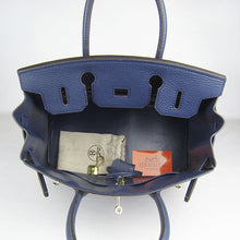 Load image into Gallery viewer, Hermes Birkin 30cm Togo Leather Handbags Dark Blue Golden
