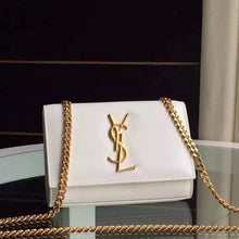 Load image into Gallery viewer, Yves Saint Laurent Small Monogram Satchel Bag In White Leather
