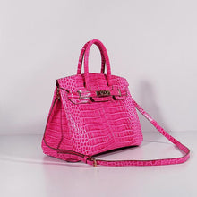Load image into Gallery viewer, Hermes Birkin 30cm Crocodile Leather Bag With Strap Rose Gold
