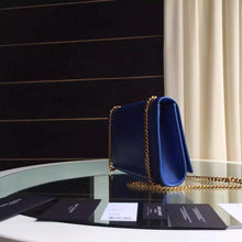 Load image into Gallery viewer, Yves Saint Laurent Medium Monogram Satchel In Blue Leather
