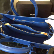 Load image into Gallery viewer, Yves Saint Laurent Small Sac De Jour Bag In Blue Leather
