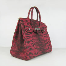 Load image into Gallery viewer, Hermes Birkin 35CM Lizard Pattern handbag 6089 Red/silver
