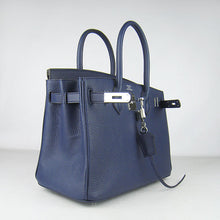 Load image into Gallery viewer, Hermes Birkin 30cm Togo Leather Handbags Dark Blue Silver
