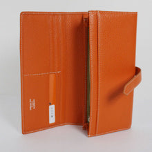 Load image into Gallery viewer, Hermes Wallet H514 Wallet Lambskin Orange
