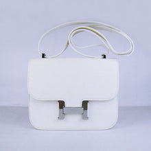Load image into Gallery viewer, Hermes Constance Cowskin Leather Bag H017 white silver
