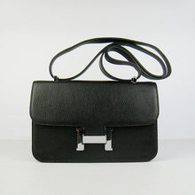 Load image into Gallery viewer, Hermes Calf Leather Message Bag H020 Black Silver
