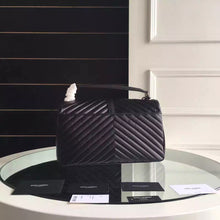 Load image into Gallery viewer, Yves Saint Laurent Large Monogram College Bag in Black Goatskin
