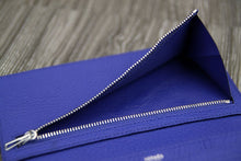 Load image into Gallery viewer, Hermes Bearn Gusset Wallet In Electric Blue Leather

