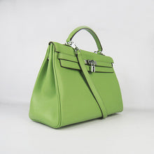Load image into Gallery viewer, Hermes Kelly 35cm Togo Leather Handbag Green/Silver

