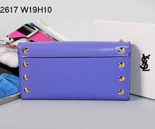 Load image into Gallery viewer, Yves Saint Laurent Flap Wallet Purple 2671
