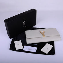 Load image into Gallery viewer, Yves Saint Laurent Lady Genuine Leather Purse Beige 39321
