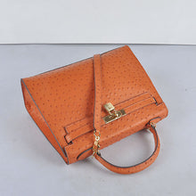 Load image into Gallery viewer, Hermes Kelly 32cm Ostrich Vein 6108 Orange Golden
