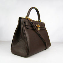 Load image into Gallery viewer, Hermes Kelly 32cm Togo Leather 6108 Dark Coffee Golden
