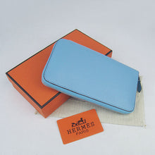 Load image into Gallery viewer, Hermes Wallet H016 Wallet Cow Leather Blue
