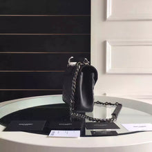 Load image into Gallery viewer, Yves Saint Laurent Medium Monogram College Bag in Black Goatskin
