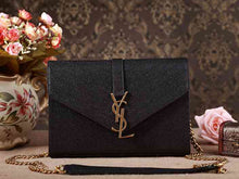 Load image into Gallery viewer, Yves Saint Laurent Small Monogramme Satchel Black Grain Textured Matelasse Leather
