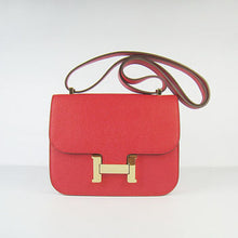 Load image into Gallery viewer, Hermes Constance Cowskin Leather Bag H017 red golden
