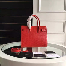 Load image into Gallery viewer, Yves Saint Laurent Baby Sac De Jour Croc Embossed Red Bag
