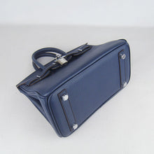 Load image into Gallery viewer, Hermes Birkin 25cm Handbag 6068 dark blue silver

