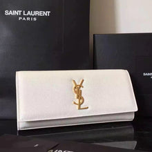 Load image into Gallery viewer, Yves Saint Laurent White Classic Monogramme Clutch
