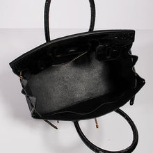Load image into Gallery viewer, Hermes Birkin 30cm Crocodile Leather Bag With Strap Black Gold
