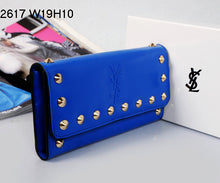 Load image into Gallery viewer, Yves Saint Laurent Flap Wallet Sapphire Blue 2671
