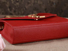 Load image into Gallery viewer, Yves Saint Laurent Small Monogramme Satchel Red Grain Textured Matelasse Leather
