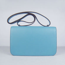 Load image into Gallery viewer, Hermes calf Leather Message Bag H020 light blue silver
