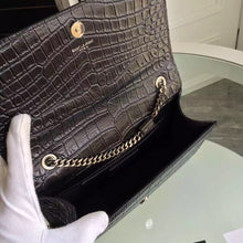 Load image into Gallery viewer, Yves Saint Laurent Medium Monogram Satchel In Black Crocodile Leather
