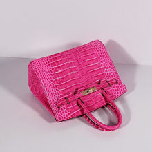 Load image into Gallery viewer, Hermes Birkin 30cm Crocodile Leather Bag With Strap Rose Gold
