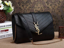Load image into Gallery viewer, Yves Saint Laurent Small Monogramme Satchel Black Matelasse Antique Gold Hardware
