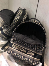 Load image into Gallery viewer, Dior Diortravel Backpack In Blue Oblique Technical Canvas
